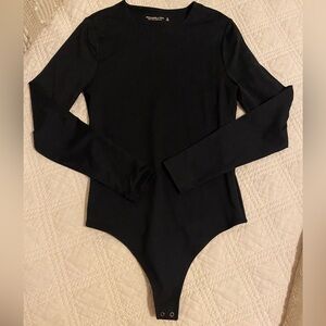 Abercrombie Long Sleeve Black Bodysuitt